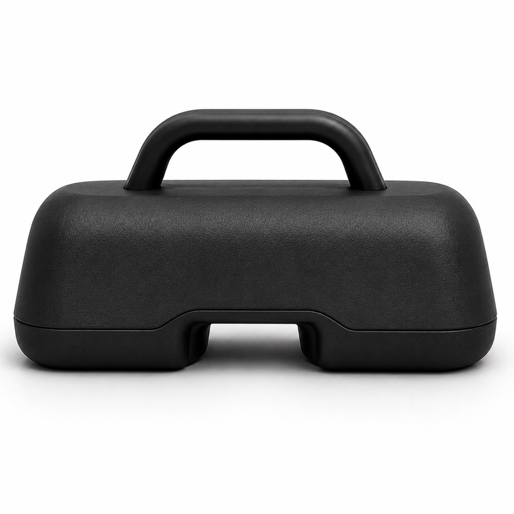 Essential model — rounded all-black trampoline weight